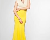 Two Tone V-Neck Maxi Dress