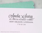 Personalized Calligraphy Custom Rubber Address Stamp 125