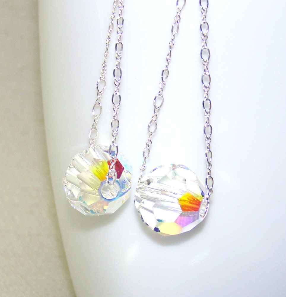 Swarovski Crystal Earrings. Sterling Silver Dangle Earrings