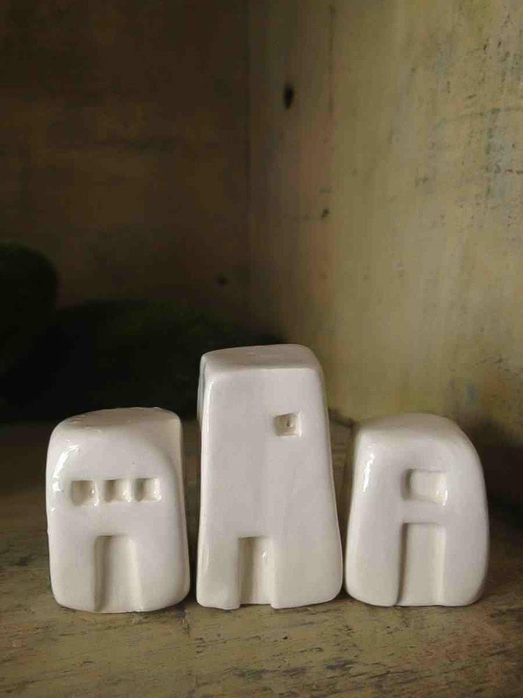 Mini houses, Arts District, set of three.