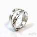 Loop ring 1 engraving, 5mm (3/16'') double ring band, latitude longitude ring, infinity ring