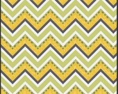LillyBelle Vintage Fence Lime Zig Zag Chevron Fabric
