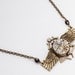 Steampunk Necklace gold scarab beetle wings antique watch movement silver gears black crystal pendant vintage jewelry Steampunk Nation 1699