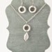Silk Wrapped Rings, Sterling Silver and Pearl, Pendant and Earrings Set.