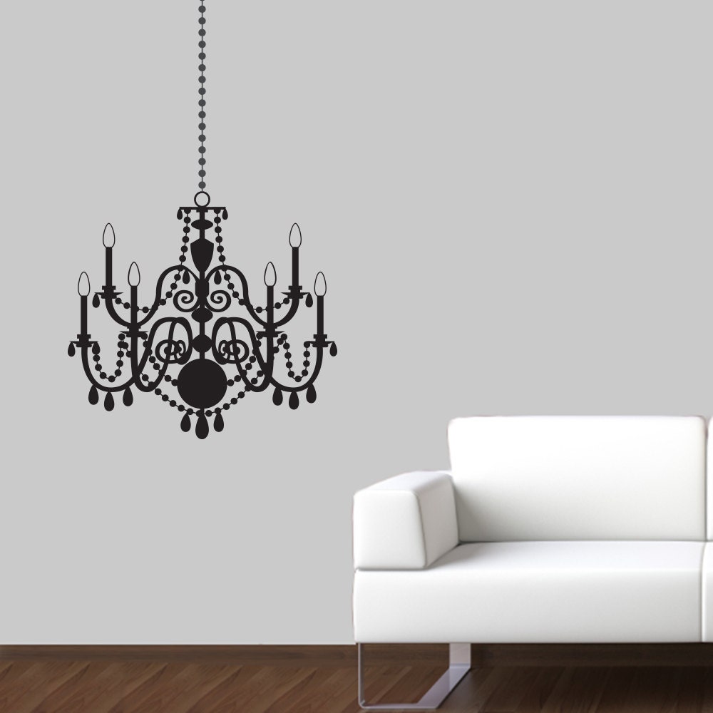 Chandelier Wall Decal - Vinyl Wall Art - Large