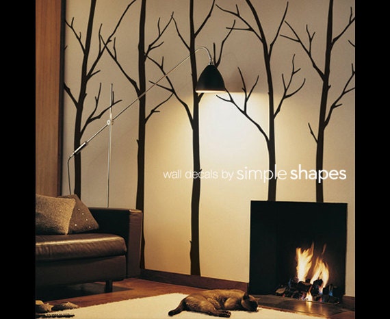 Winter Tree Wall Decals Sticker Set