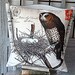 Pillow Cover Cotton and Burlap Pillow Winter Owl
