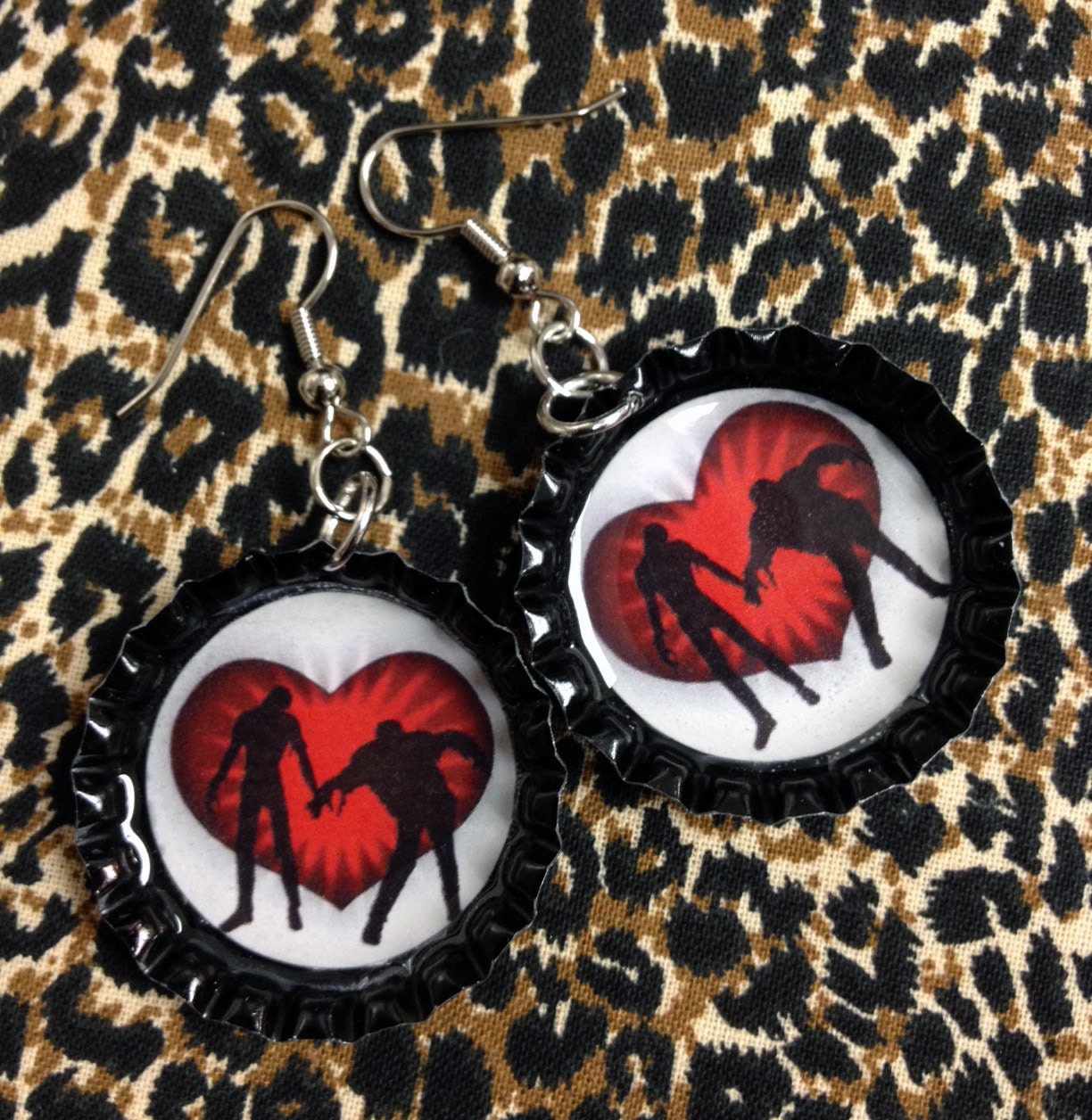Heart Zombie Earrings