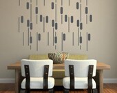 Wall Decals Rain Geometric Abstract Lines Pattern Mural Modern Retro