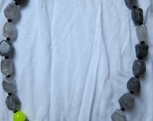 neon & grey necklace
