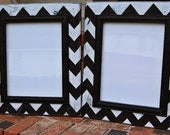 Set of two 11x14 Chevron painted frames in color of your choosing