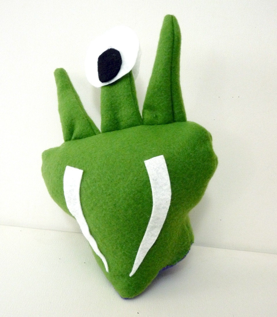Fanged Cyclops Green Plush Monster