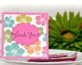 Hibiscus- Thank You Mini Cards Customer Thank You cards ( Set of 4)