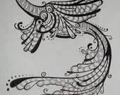 Custom Ink Drawing Black & White Commissioned Artwork GREAT TATTOO Designs Full Page