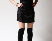 vintage 1980s dress / 80s black mini dress / Late Night Lady Dress