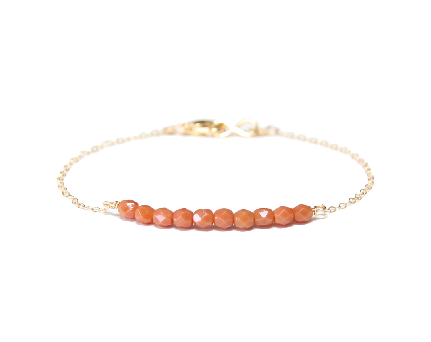 Beaded Bar Bracelet - Brown