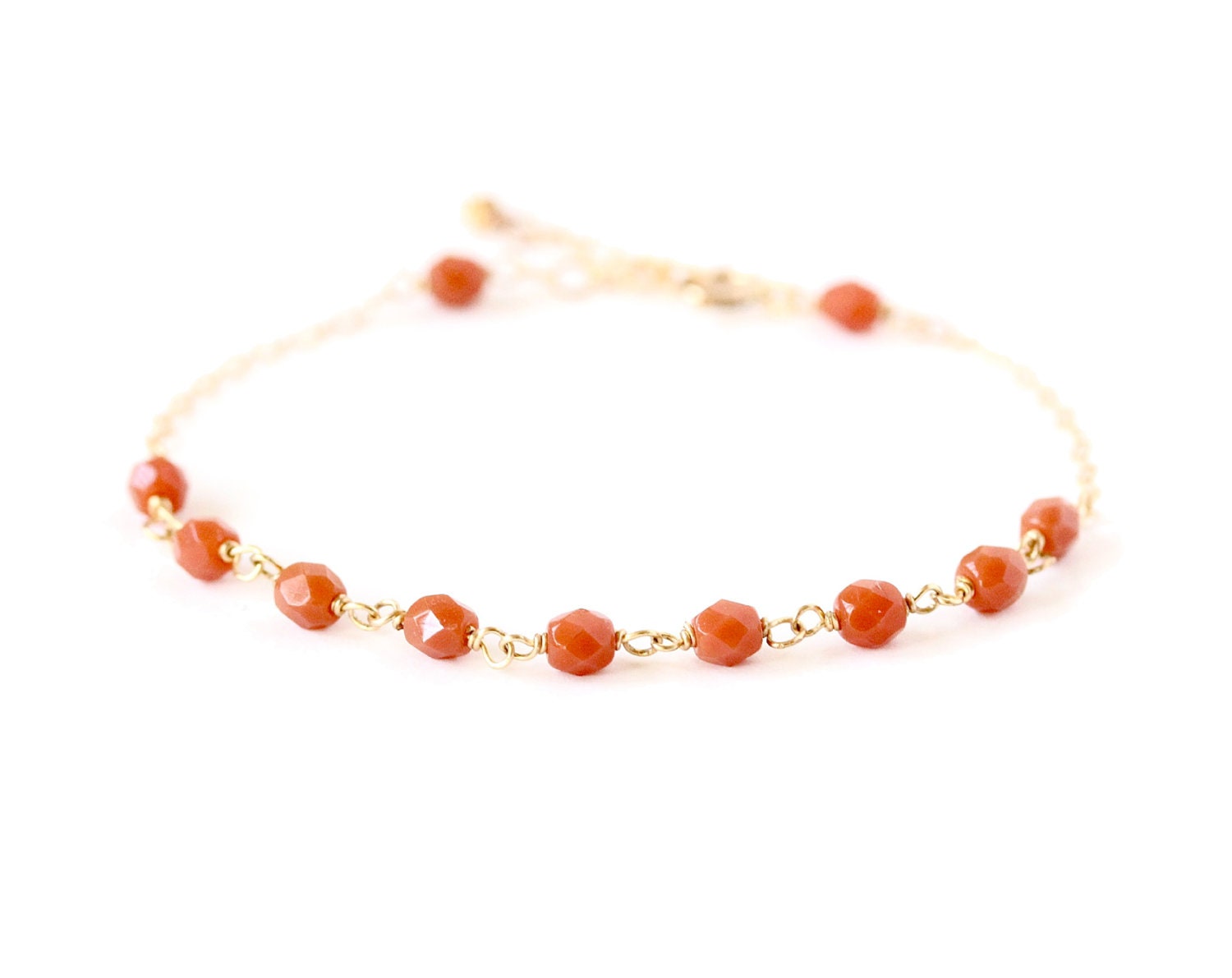 Burnt Sienna Linked Bracelet