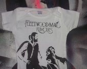 cute baby onesie Fleetwood Mac Rumours hand stenciled and spray painted tshirt by Rainbow Alternative on Etsy