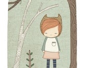Forest Animal Art- Lively in the Woods Art Print
