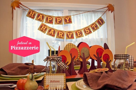 HAPPY HARVEST Collection - DIY Printable Fall Décor Il_570xn