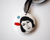 Porcelain pendant Madeleine