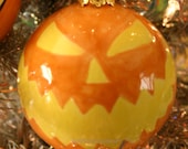 Jack o Lantern Face Halloween Christmas Ornament