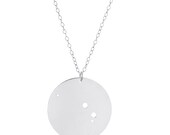 Sterling Silver Aries Constellation Pendant Necklace