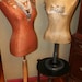 The Diner Girls - Retro Vintage Style Artful Decor Table Top Size Dress Form Metallic Finish Mannequin