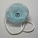 Powder blue sparkle hair flower / fascinator / brooch / necklace