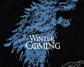 Game of Thrones Stark Winter Is Coming Shirt  FREE TOTE  Mourning of the Destruction of Winterfell Unisex Man & Woman's Tee