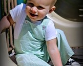 Shamrock Green Seersucker - A Good Day OVERALLs