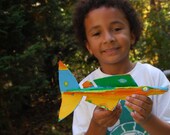 Painted Recycled Wood Whimsical Fish Art - Painted Bright Color Yellow, Orange, Green Blue Funky Fish Ready to Hang Wall Decor