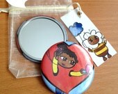Lil Heart XOXO - Pocket Mirror  & FREE Greeting Card