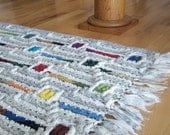 Multicolor Rainchain Crocheted Rag Rug