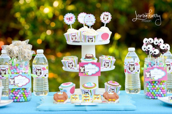 Owl Birthday Party Package - DIY Printable - SUPREME PACKAGE Il_570xn