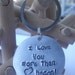 I love you more than bacon Handstamped Keychain