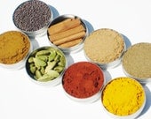 NEW Indian Spice Kit - 8 essential exotic spices - recipe included - unique spice gift for someone special