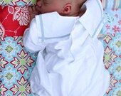Baby Quilt - Delighted Quilt in Aqua, Red, Blue and Cream