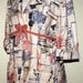 Vintage 1950s casual beach poolside cover up jacket S M geometric print VLV rockabilly