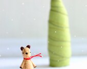 honey bear - wool felt miniature bear by royalmint