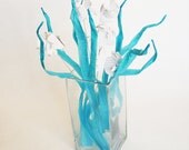 Aqua Origami Bouquet - White Fish in the Sea - Handmade Origami Paper Bouquet - Under water Paper sculpture