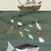 Polar Bear Fishing. Limited edition art print by Ashley Percival. Childrens Art, Nursery room Art, Kids Decor.