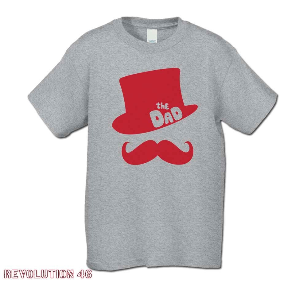 The Stash Dad Shirt ( TOP HAT Dad 6234 RED Ink) Father's Day