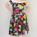 Vintage 1950's Style Dress - Passion Flower - Colorful Floral 80's does 50's Cotton Party Dress