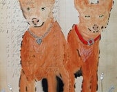 Give The Kisses/ An Original Painting of Domesticated Dogs