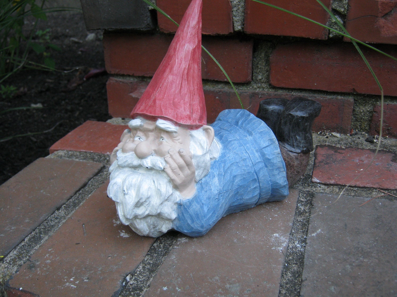 Garden Gnomes "Gnubbun" Garden Decor, Cement Statue