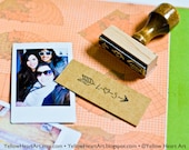 Couples Initial Stamp for your Wedding, Scrap Book, Note Cards or Shop by Yellow Heart Art