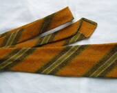 Diagonal Striped Orange Tie - Vintage