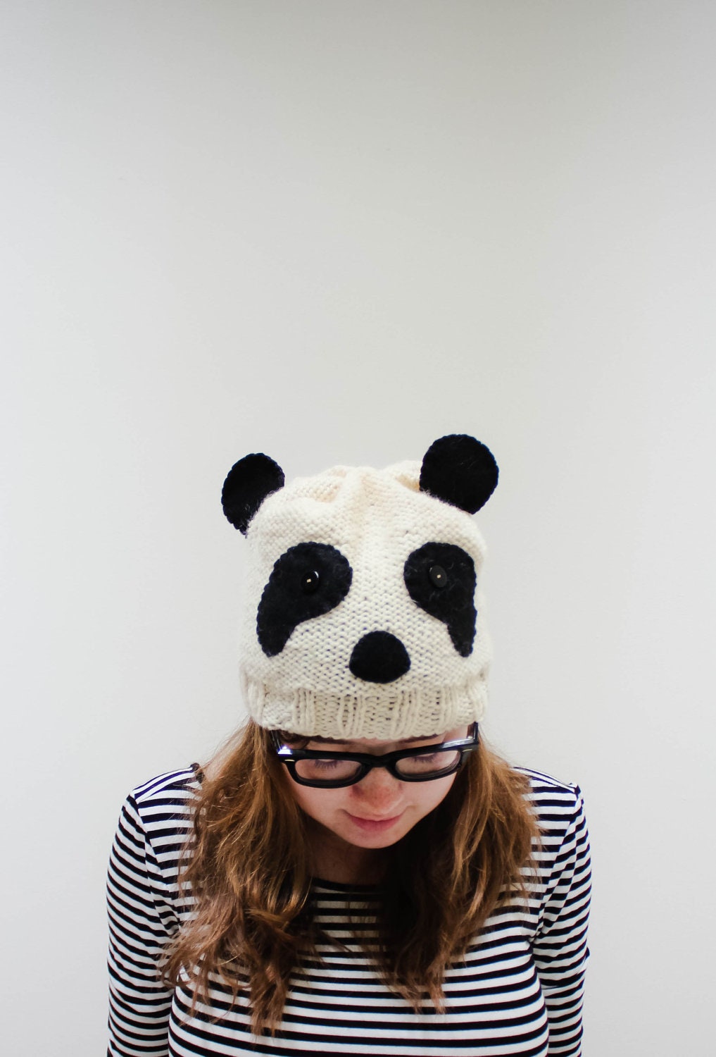 Knit Panda Hat