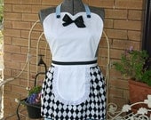 ALICE in WONDERLAND Costume full APRON  for women. Disney inspired. French Maid Hostess Bridal Birthday party gift.